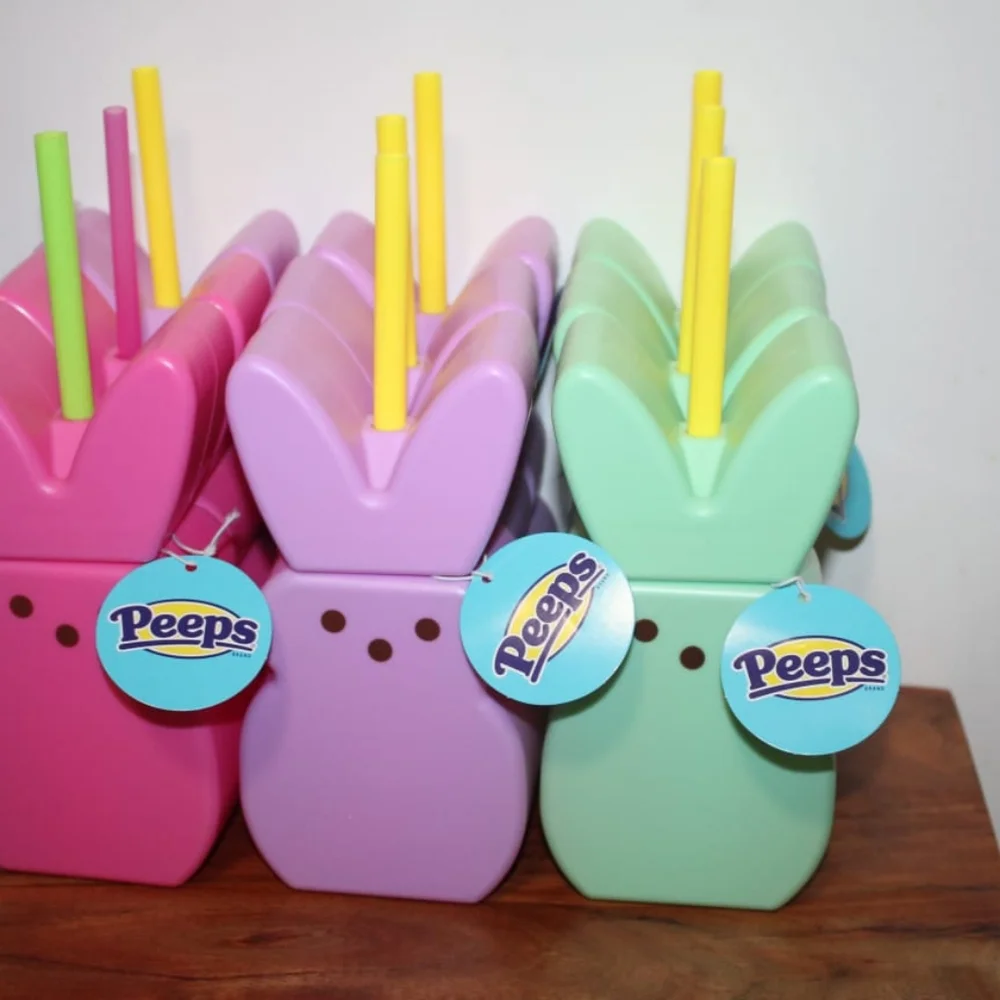 Bunny Shaped Party Cups - Pink, Purple, and Green